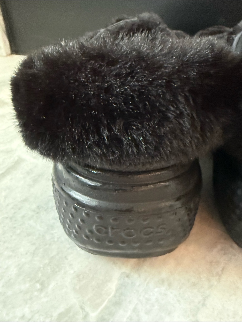 Crocs STOMP Quilted Clog Faux Fur Platform Sandals Clogs Women’s Sz 10 Mens 8 - Picture 8 of 11